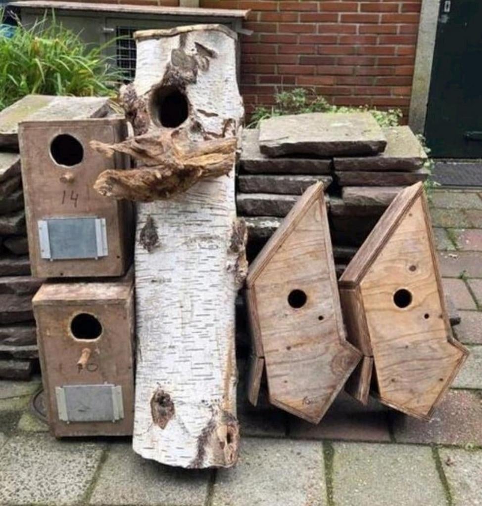 GROTE broedblokken vogelhuizen ook voor parkieten maar €25,-, Ophalen, Gebruikt