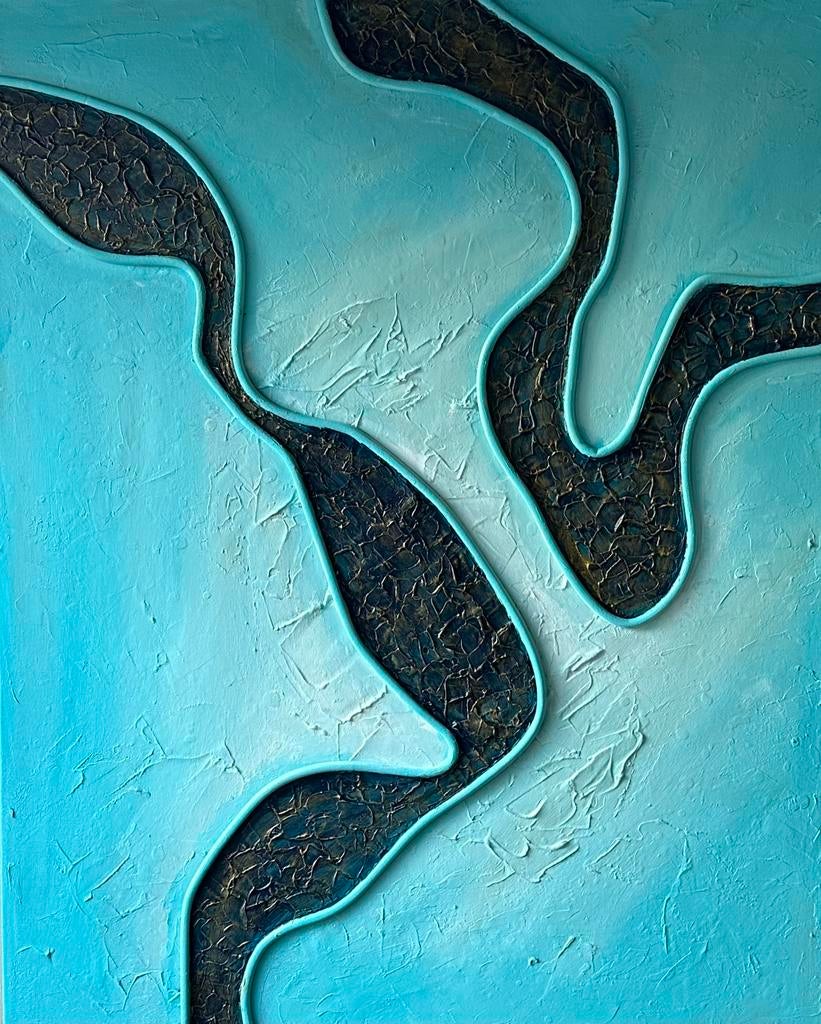 Valera- Abstract- Handgeschilderd- Uniek- XXL, Ophalen of Verzenden