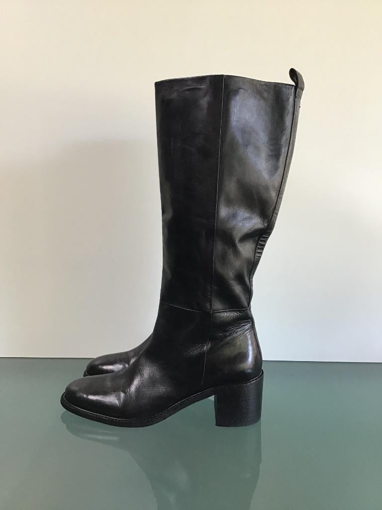 Goosecraft 42 | Blokhak zwarte laarzen | Gratis verzenden, Hoge laarzen, Goosecraft, Verzenden, Zwart