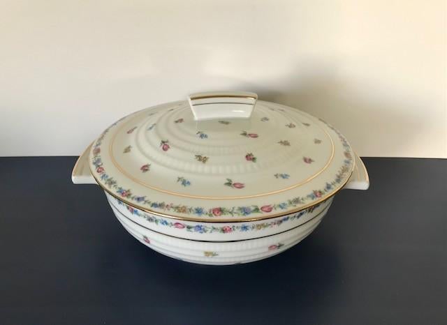 Limoges soupière met bloemetjes rand en vergulde belijning, Antiek en Kunst, Antiek | Servies los, Ophalen of Verzenden