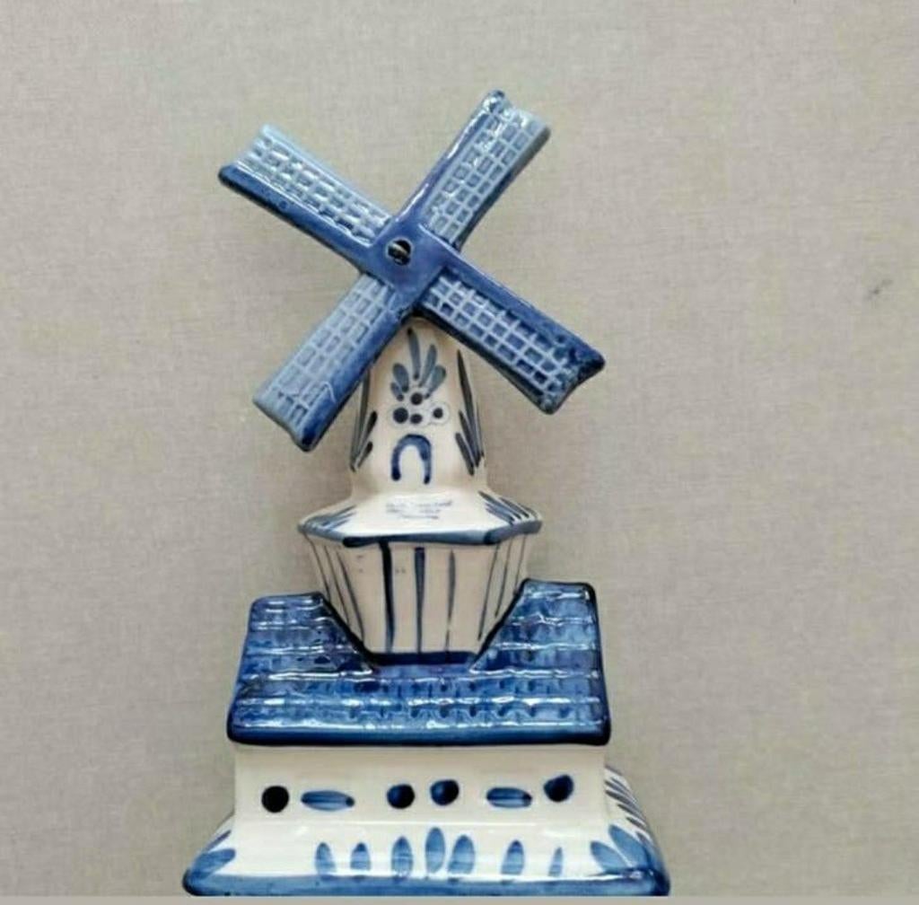WINDMOLENTJE,Delfts Blauw,Molen,Hand Painted,Holland,water, Ophalen of Verzenden
