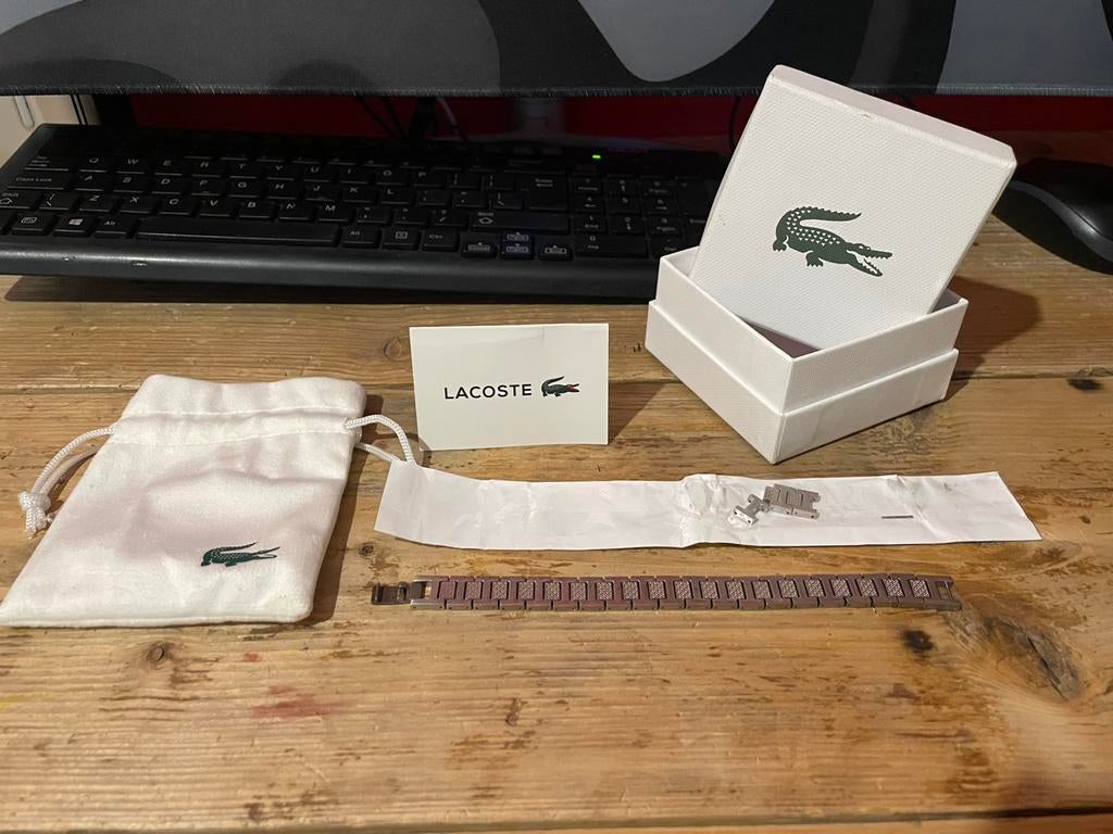 Lacoste heren armband metropole, Ophalen of Verzenden, Overige materialen, Armband