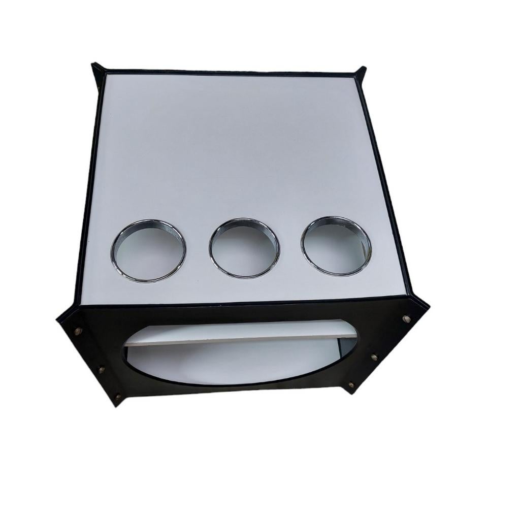 Vintage space age kubus tafel, bijzettafel, Overige materialen, Minder dan 55 cm, Gebruikt, Onbekend