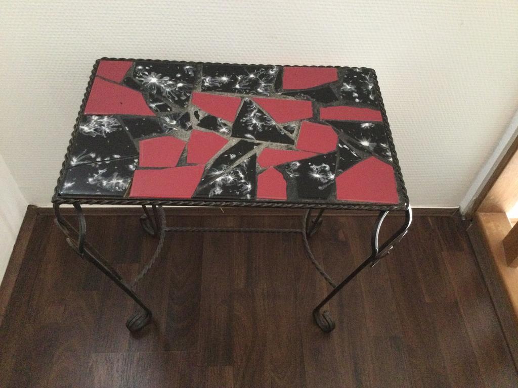 Vintage tafeltje, Overige materialen, Minder dan 55 cm, Vierkant, Zo goed als nieuw