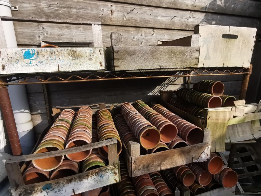 Terracotta potjes pst of grote partij Weekendsale! 7h Miekje, Tuin en Terras, Bloempotten, ., Rond, Nieuw, Ophalen of Verzenden