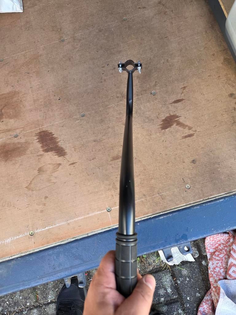 Zwart fietsstuur met handvat, Fietsen en Brommers, Fietsonderdelen, Ophalen of Verzenden