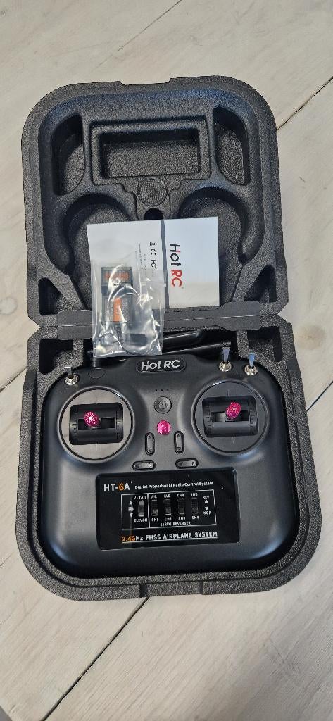 Hot RC HT-6A remote controller + 6 kanaals ontvanger, Ophalen of Verzenden, Nieuw