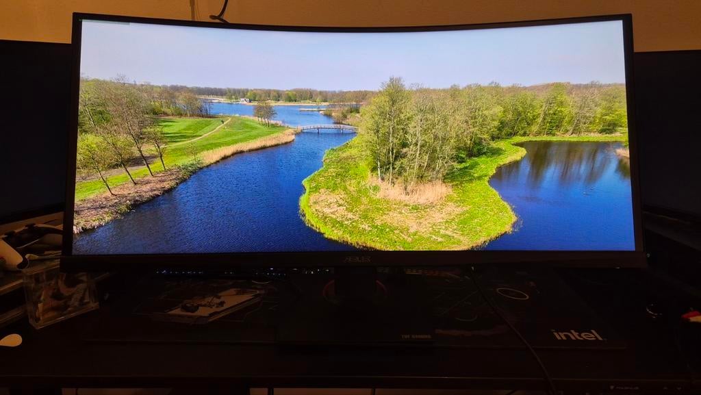 ASUS VG35VQ gaming monitor, Gebruikt, Ultrawide, 1 tot 2 ms, ASUS TUF GAMING