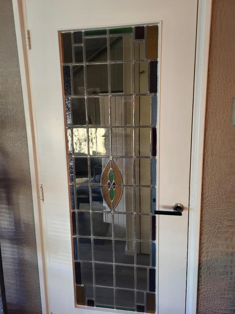 glas in lood deuren, Gebruikt, Binnendeur, Ophalen of Verzenden, Glas
