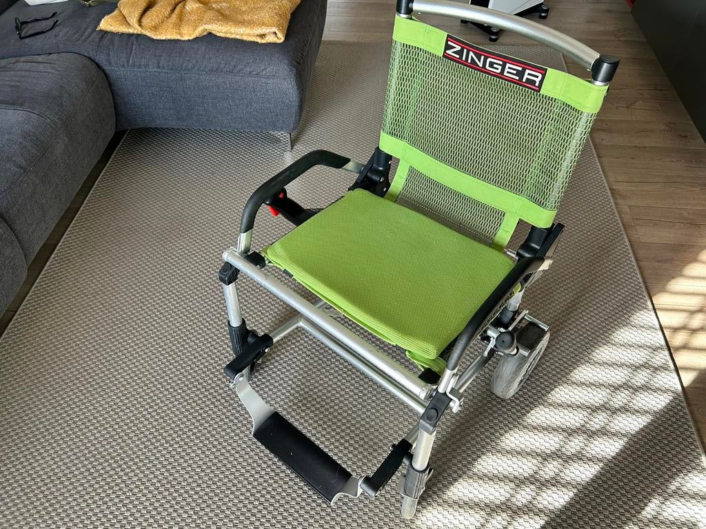 ZINGER inklapbare elektrische rolstoel, Ophalen, Zo goed als nieuw, Elektrische rolstoel