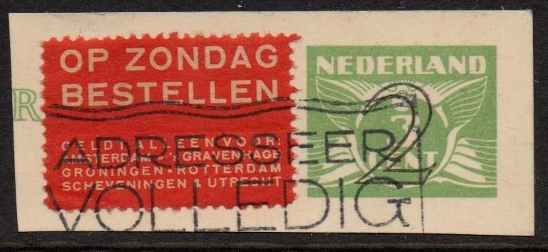 K438 "bestellen op zondag" zegel, Ophalen of Verzenden