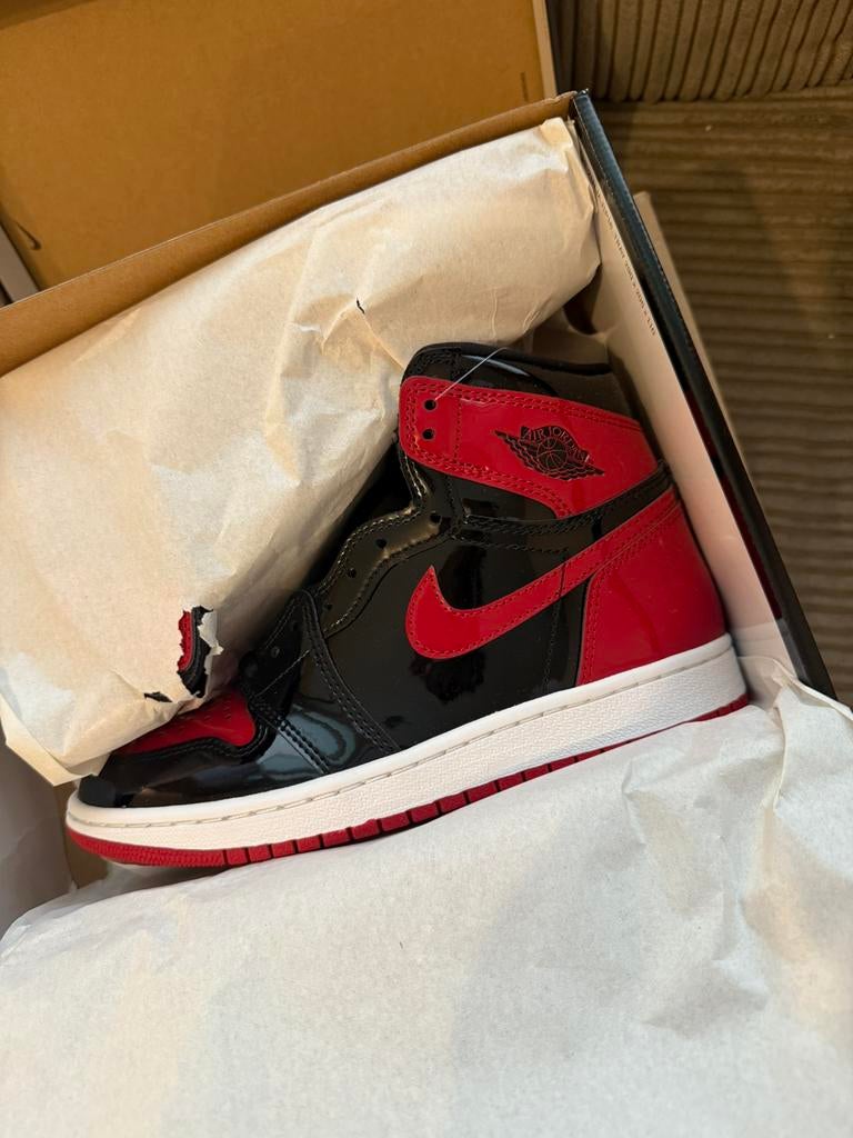 Nike Jordan 1 Retro High OG Patent Bred 38, Kleding | Heren, Schoenen, Verzenden, Zwart, Nieuw, Sneakers of Gympen