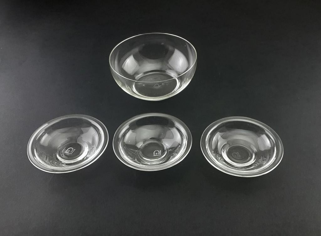 COPIER 3 glazen bonbon schaaltjes en een vingerkom, Ophalen of Verzenden