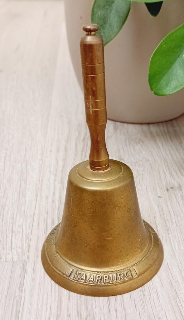 vintage messing handbel met de inscriptie "Saarburg", Ophalen of Verzenden