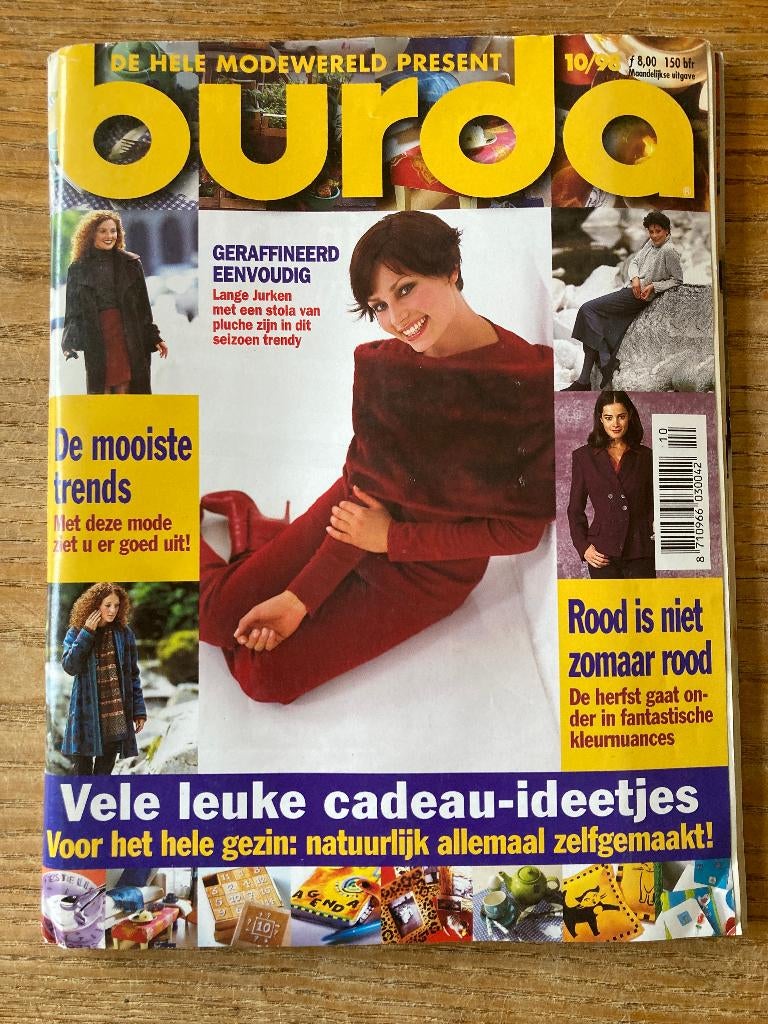 Burda naaipatronen kledingpatronen 10-1998 (maat 62-52), Hobby en Vrije tijd, Kledingpatronen, Ophalen of Verzenden, Nieuw, Vrouw