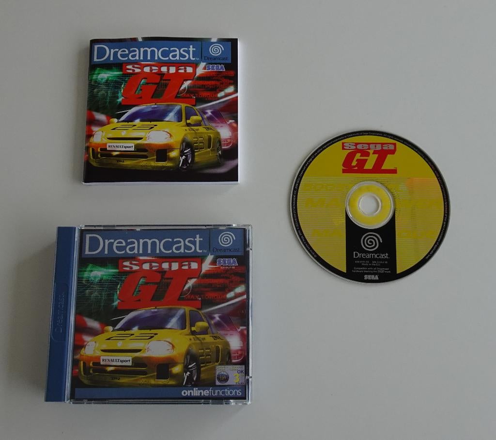 Sega GT compleet voor Sega Dreamcast, Spelcomputers en Games, Games | Sega, Zo goed als nieuw, Saturn of Dreamcast, Racen en Vliegen