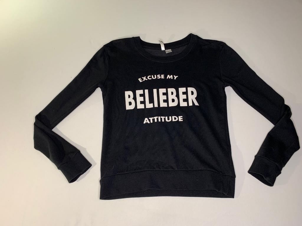 sweater van JUSTIN bieber XS in ~~nieuw~~ staat, Verzenden, Zo goed als nieuw, Maat 34 (XS) of kleiner, Zwart