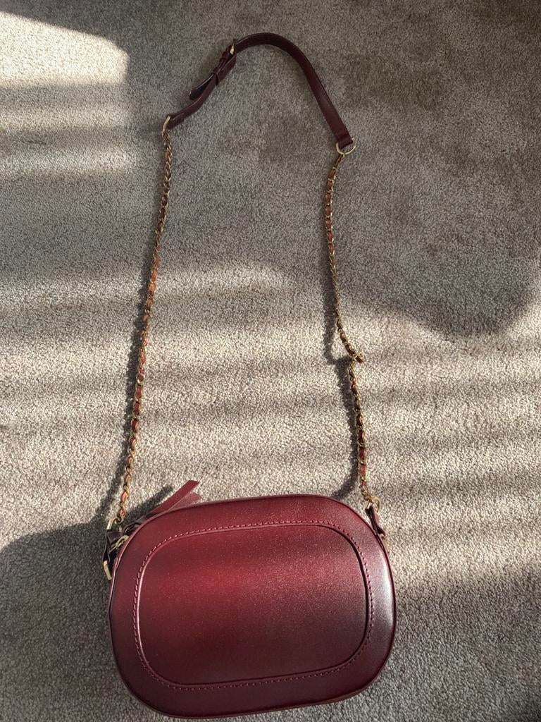 SISSY BOY leren crossbody tas – bordeaux rood, Ophalen of Verzenden, Zo goed als nieuw, Rood, Leer