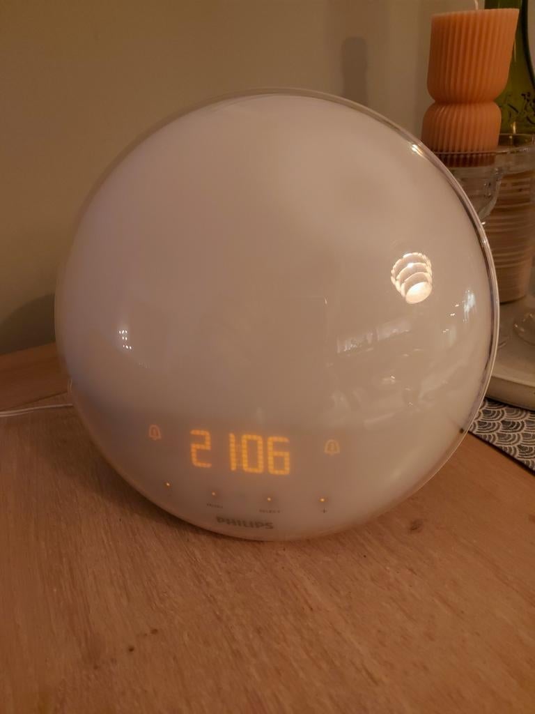 Philips wake up light JF3520, Witgoed en Apparatuur, Wekkers, Ophalen, Zo goed als nieuw, Digitaal