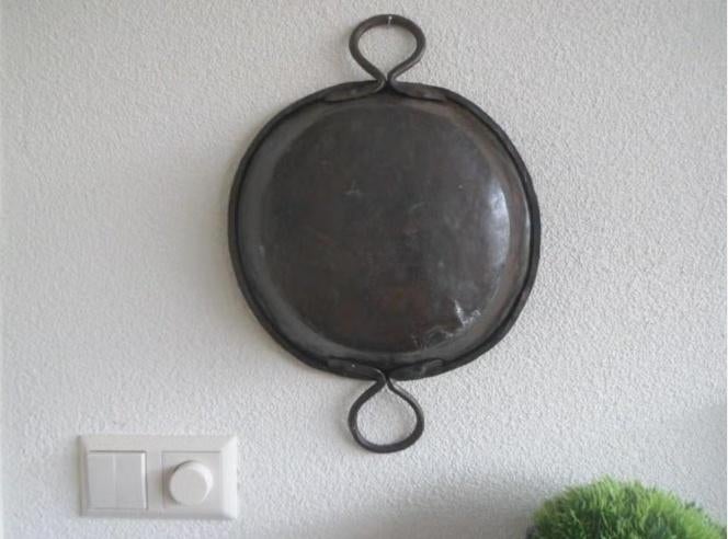 Antieke koperen pan 28 cm., Ophalen of Verzenden, Koper