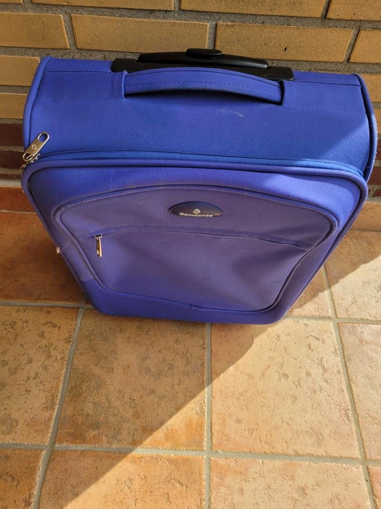 Samsonite reiskoffer - blauw, Sieraden, Tassen en Uiterlijk, Koffers, Overige materialen, Wieltjes, Gebruikt, 50 tot 60 cm