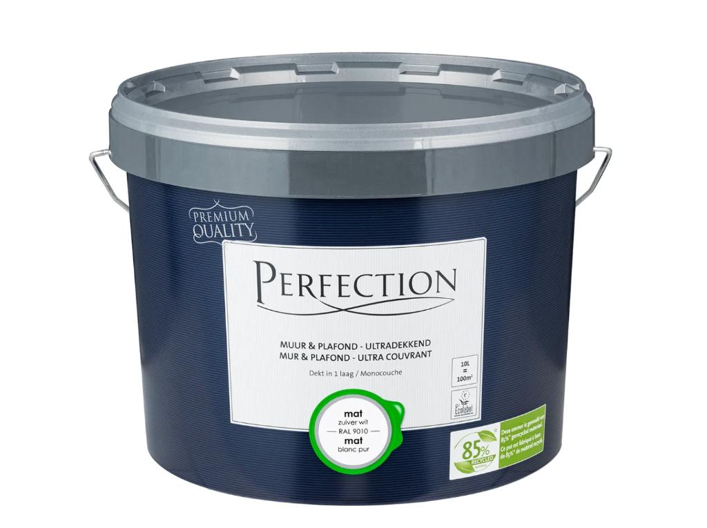 Perfection verf Muur & Plafond mat wit RAL 9010 10L, Ophalen, Wit, Nieuw, Verf
