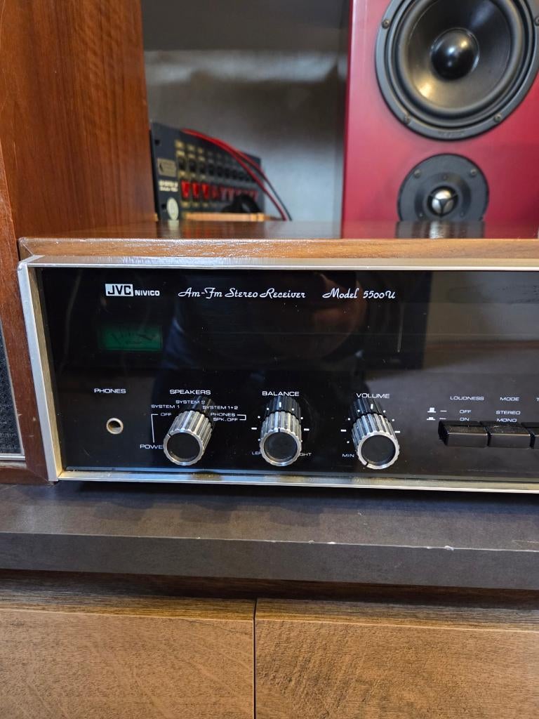 JVC NIVICO 5500U receiver met originele speakers (Jaren 70), Ophalen, JVC, Losse componenten, Zo goed als nieuw
