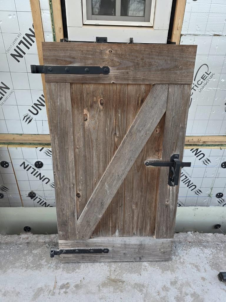 2x Douglas Boerenstaldeur Klamdeur 79.5x140 cm, Doe-het-zelf en Verbouw, Deuren en Horren, Ophalen, Minder dan 80 cm, Minder dan 200 cm