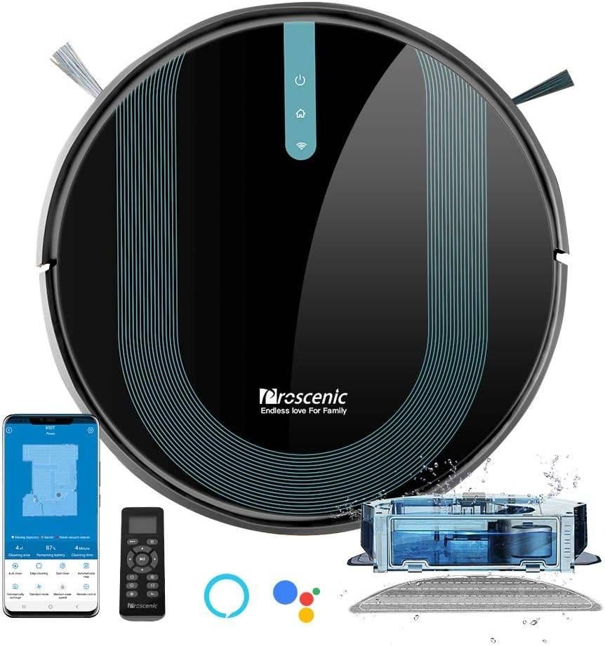 Nieuwe Proscenic 850T WiFi robot vacuum cleaner, Alexa & Goo, Nieuw, Ophalen of Verzenden, Robotstofzuiger, 2000 watt of meer