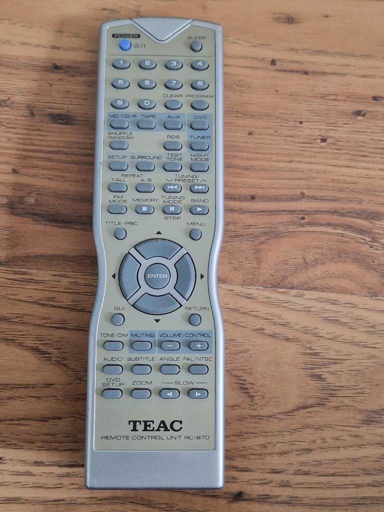 Teac RC-870 Afstandsbediening voor Audio/Video Apparatuur, Ophalen of Verzenden, Gebruikt, Origineel, Dvd