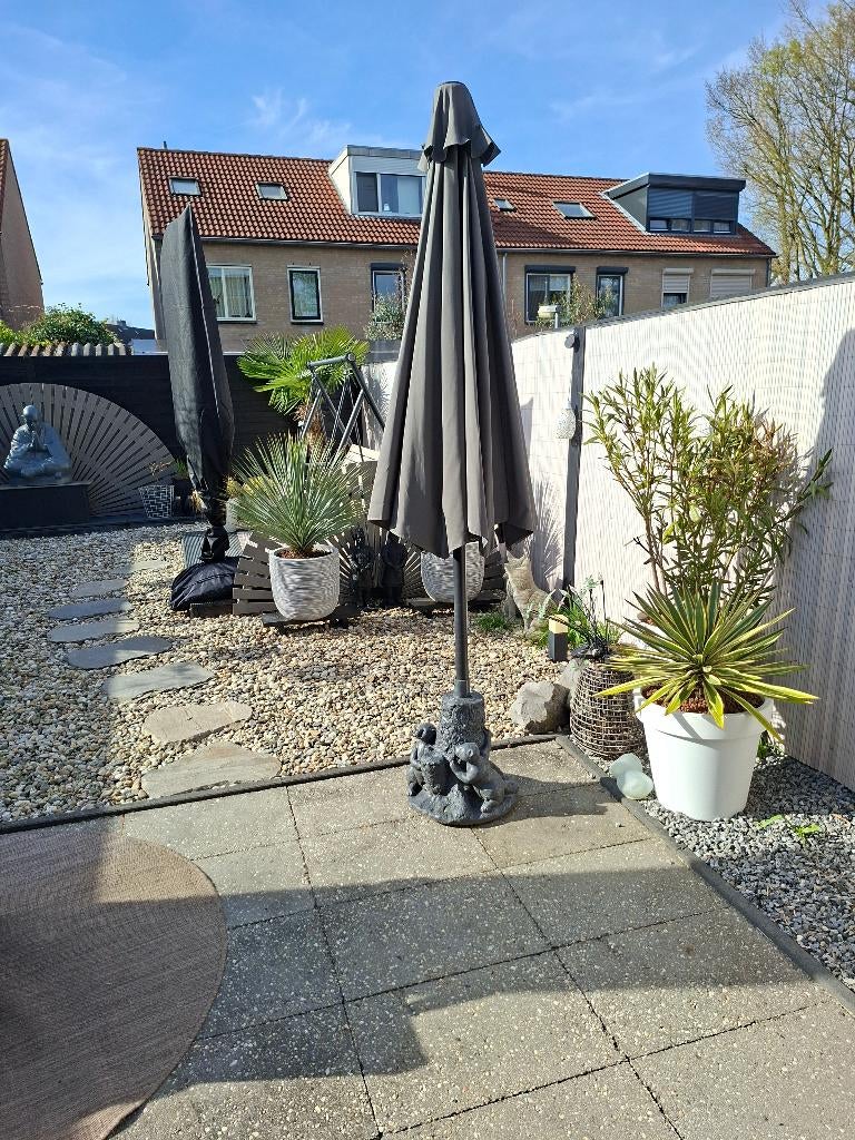 Parasol, Tuin en Terras, Parasols, Ophalen, Gebruikt, Kantelbaar, 2 tot 3 meter