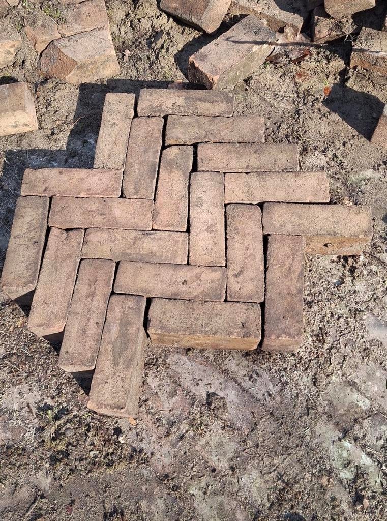 7 duimers geel blond 300m2, Ophalen, Gebruikt, Klinkers, 10 m² of meer