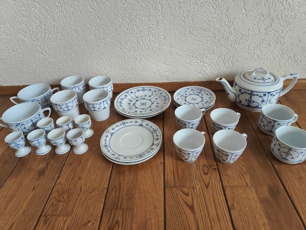 Jäger Eisenberg Blau Saks Servies Set Vintage borden etc., Ophalen