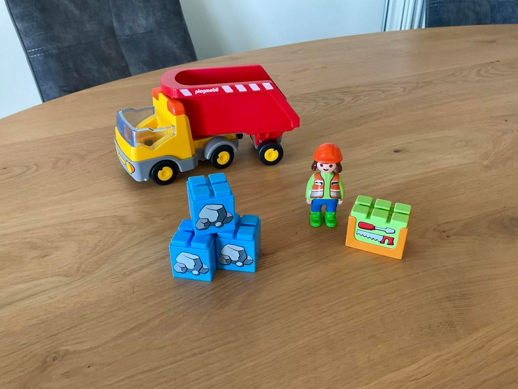 Playmobil 123 : Kiepwagen 70126 - compleet, Kinderen en Baby's, Speelgoed | Playmobil, Ophalen, Gebruikt