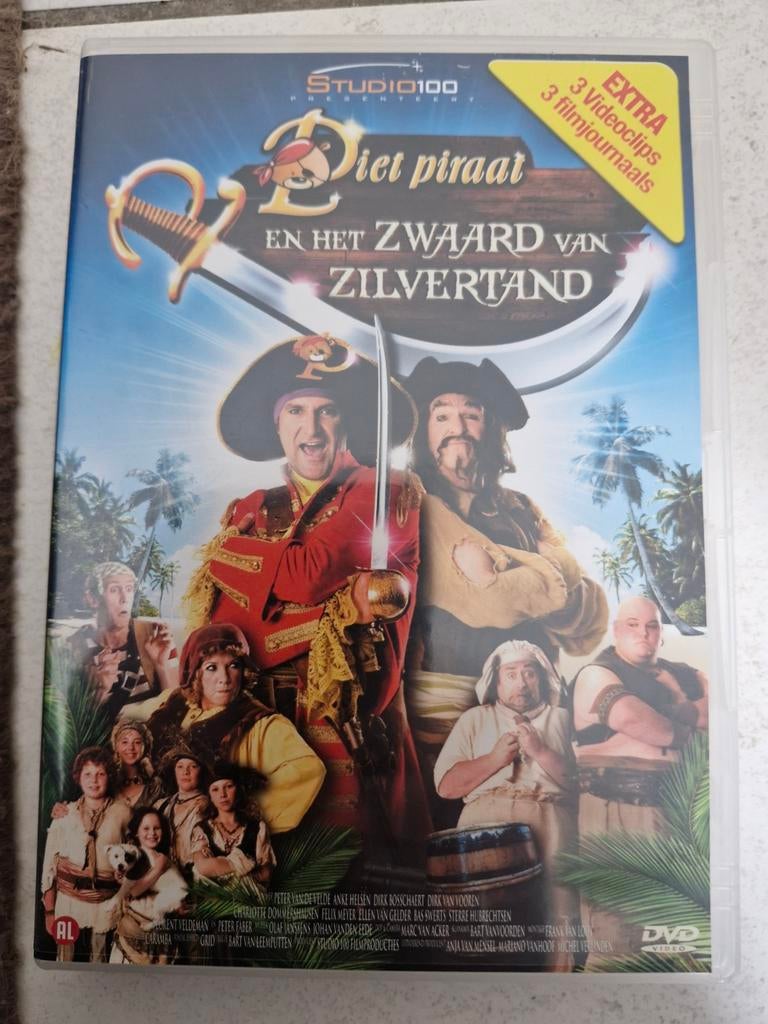 Piet Piraat en het Zwaard van Zilvertand DVD, Cd's en Dvd's, Avontuur, Gebruikt, Alle leeftijden, Ophalen of Verzenden