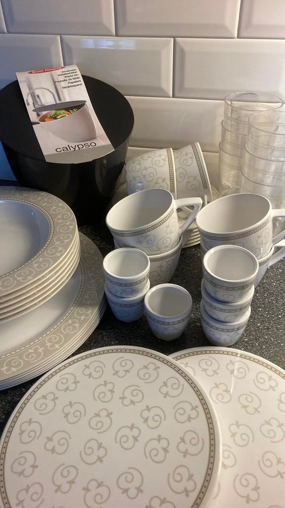 Mepal Rosti servies Damast 6 persoons, kampeerservies, Ophalen of Verzenden, Gebruikt