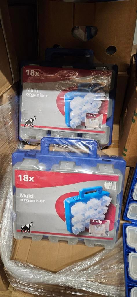 Opberg box  o.a schroeven 18 bakjes met clip 90 verpakkingen, Ophalen, Overige typen, Minder dan 50 cm, Minder dan 40 cm