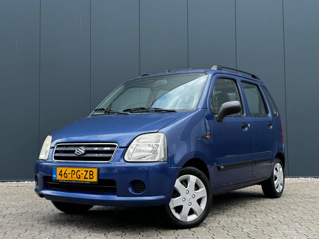 Suzuki Wagon R+ 1.3 2004 Blauw JAAR APK, LAGE KM. ZUINIG, Auto's, Voorwielaandrijving, 40 €/maand, Origineel Nederlands, Bedrijf