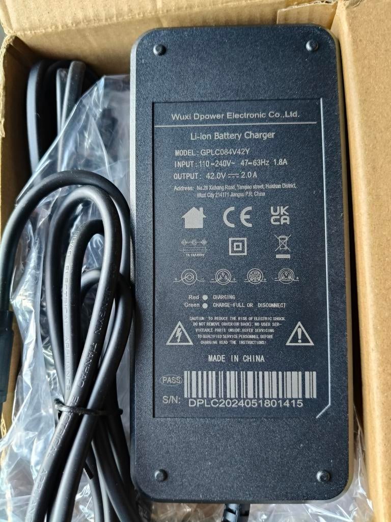 MDA Li-ion Batterij Oplader 42V 2.0A, Ophalen of Verzenden