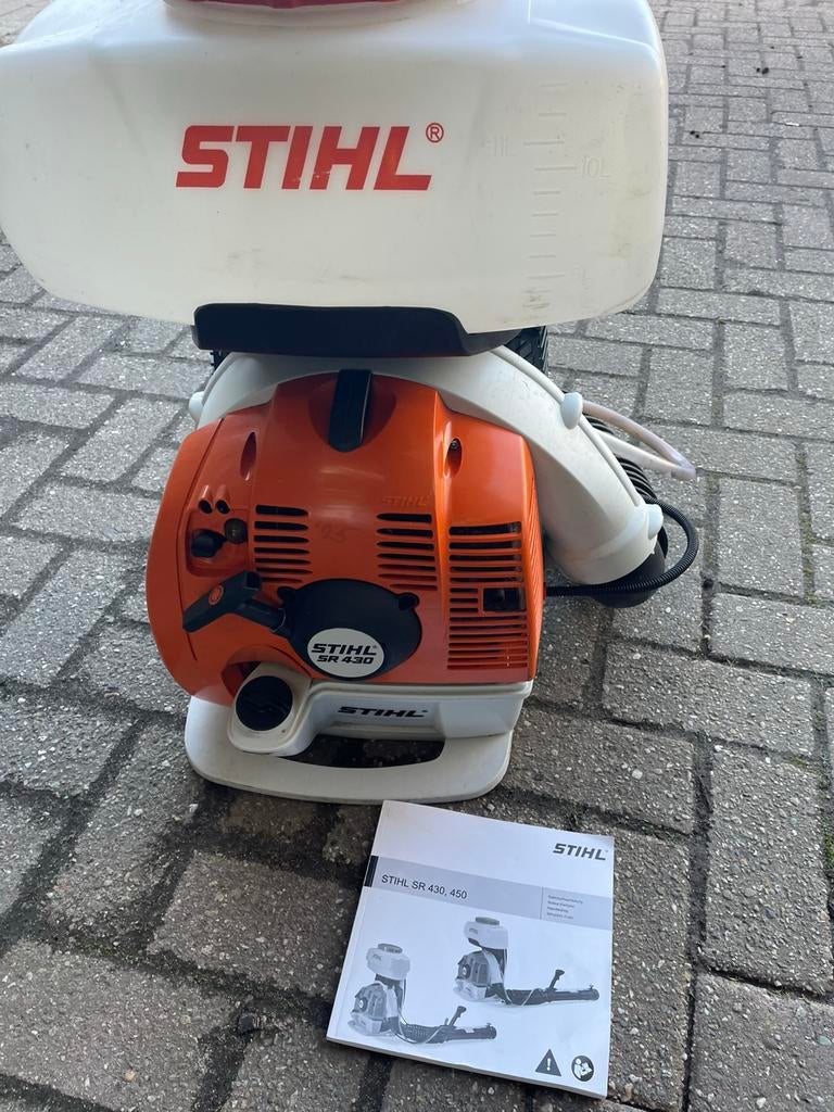 Stihl nevelspuit/Stihl rugspuit/Stihl rugvernevelaar SR 430, Ophalen, Zo goed als nieuw, Benzine