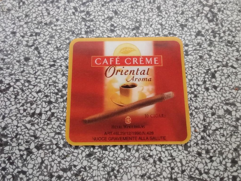 CAFE CREME, hologram coaster.88mmx81mm ., Ophalen of Verzenden