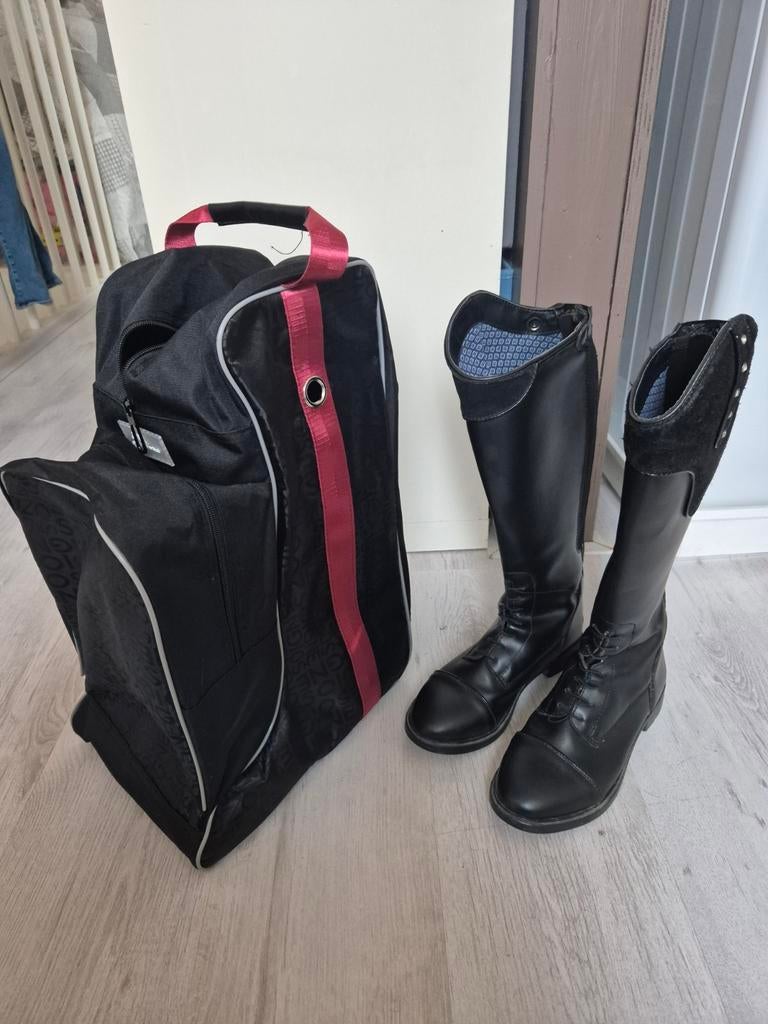 Paardrijlaarzen maat 37 + tas, Dieren en Toebehoren, Paardrijkleding, Ophalen of Verzenden, Zo goed als nieuw, Dressuur, Schoeisel