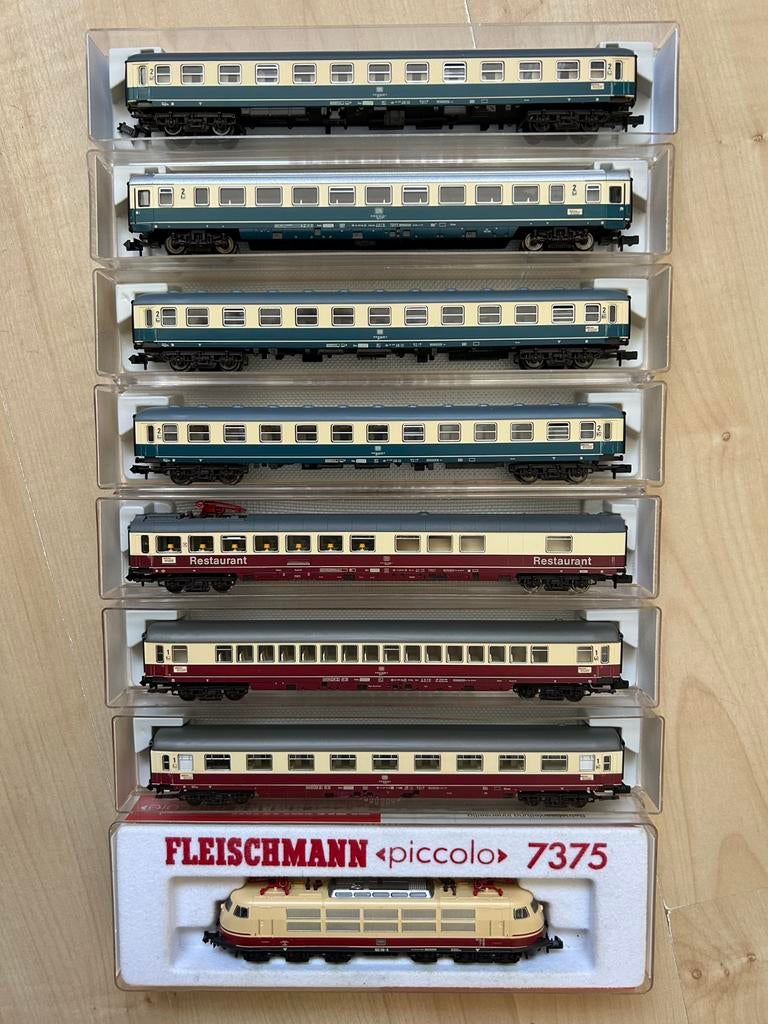 Fleischmann Piccolo IC1979 compleet, Gelijkstroom, Fleischmann, Rails, Ophalen of Verzenden