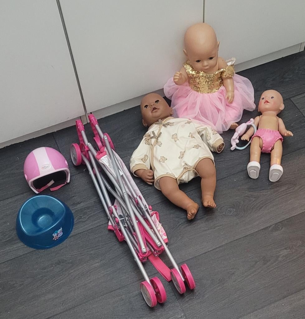 Baby Born, Baby Born mini, Baby Annabell incl accessoires, Kinderen en Baby's, Speelgoed | Poppen, Ophalen, Zo goed als nieuw