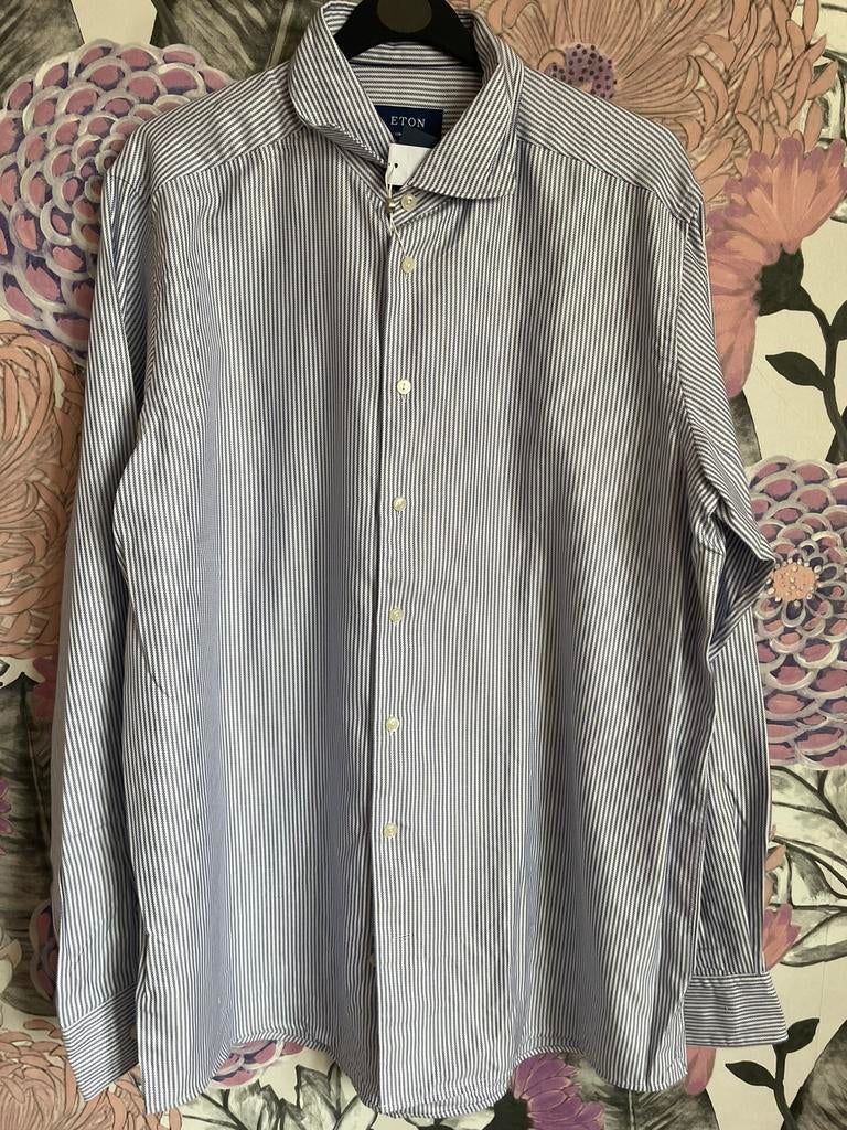 Eton heel mooi net overhemd maat xl/44, Blauw, Ophalen of Verzenden, Zo goed als nieuw, X