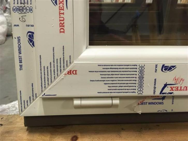 Kunststof kiep kozijn 90 x 32 cm wit RAL 9016, Kunststof, Raamkozijn, Niet ingevuld, Nieuw