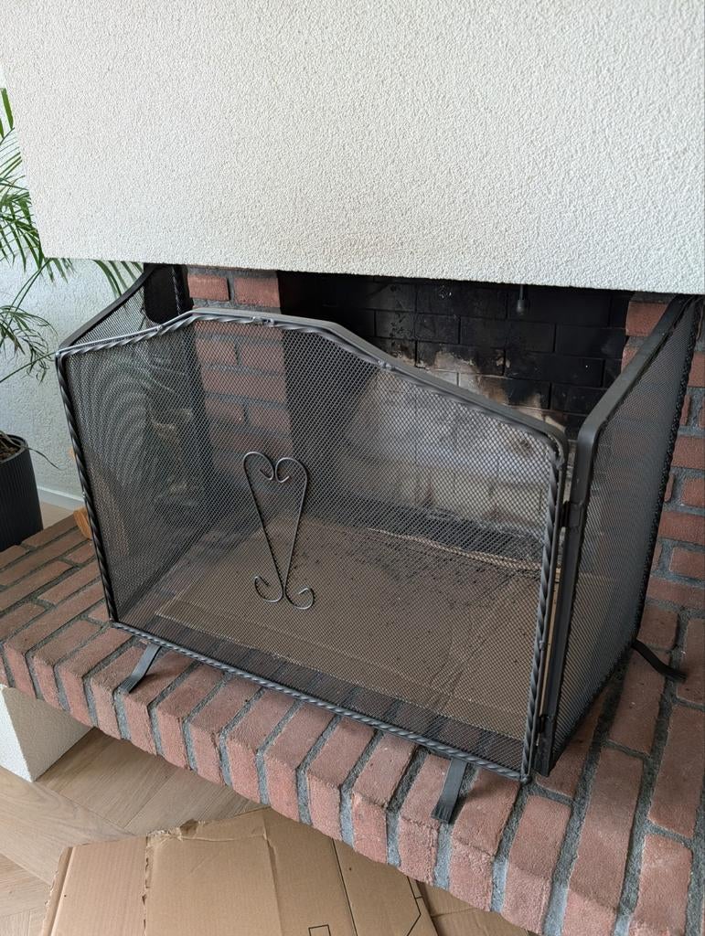 Haardscherm 54cm hoog, Ophalen, Zo goed als nieuw, Vrijstaande haard, Houthaard