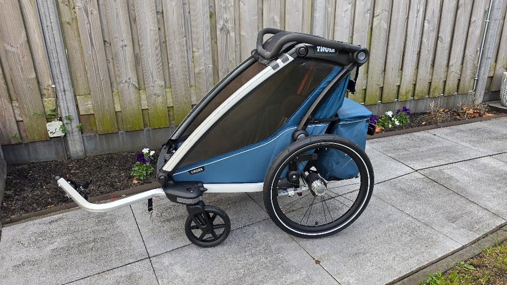 Thule Chariot Cross 1 | Fietskar in nieuwstaat, Ophalen, Opvouwbaar, 20 tot 40 kg, Zo goed als nieuw