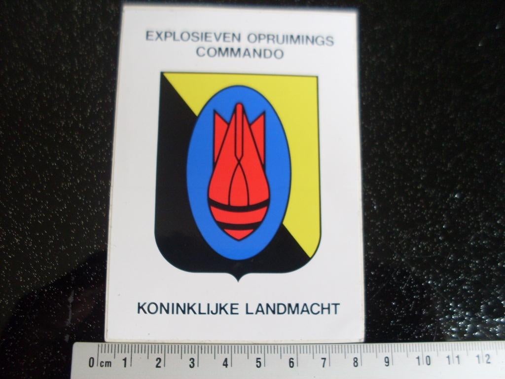 sticker explosieven opruimings commando KL leger logo, Verzenden, Zo goed als nieuw, Bedrijf of Vereniging