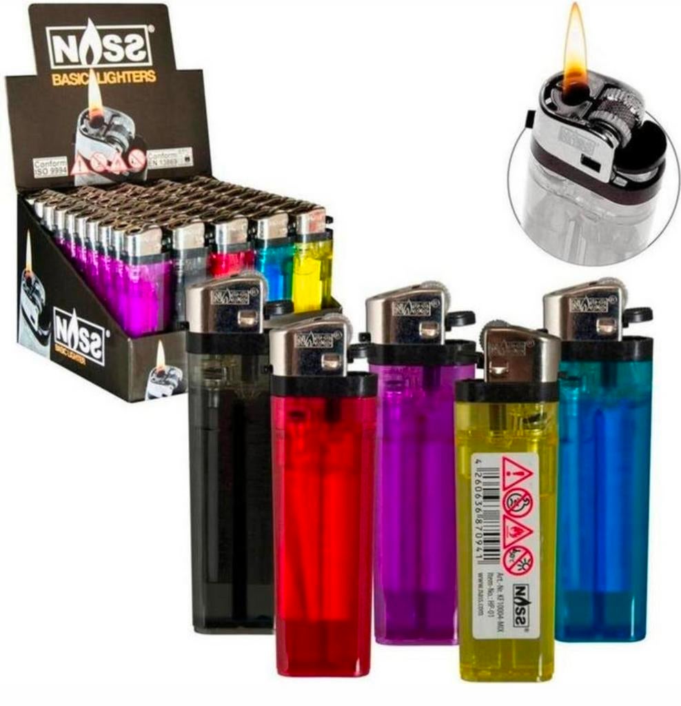 50 Aanstekers op verkoopdisplay 50 stuks voor € 8.-, ., Nieuw, Ophalen of Verzenden, .